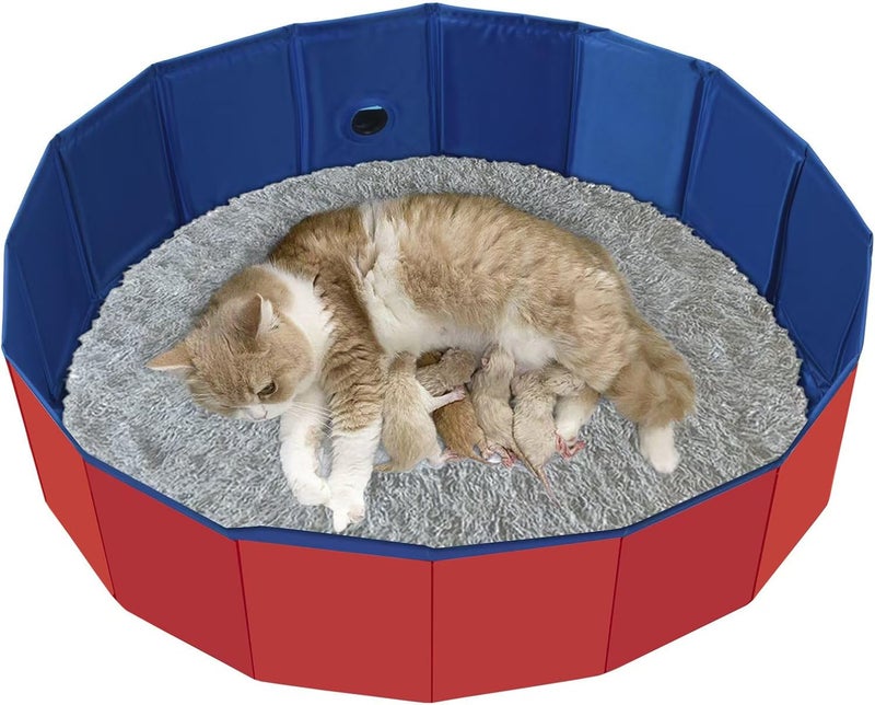 HALAGAS Cat Birthing Box,Whelping Box for Cats, Cat Birthing Nesting Boxs,Whelping Pool,Pet Birth Supplies,Foldable Cates Bath Pool,Convenient Storage, Easy to Clean, Can be Used Indoors or Outdoors - Image 1